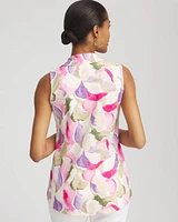 Watercolor Slub Sleeveless Collared Tunic