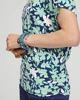 Touch of Cool™ Floral Banded Hem Top