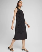 3D Flower Applique Sleeveless Dress