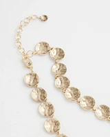 Round Disc Collar Necklace