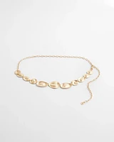 Chico's Gold-Tone Pebbles Chain Belt