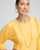 Gold Tone Single Strand Necklace