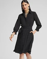 Ruffle Hem Shirt Dress