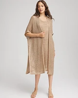 Crochet-Knit Sequins Ruana