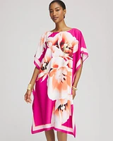 Floral Silky Kaftan Dress