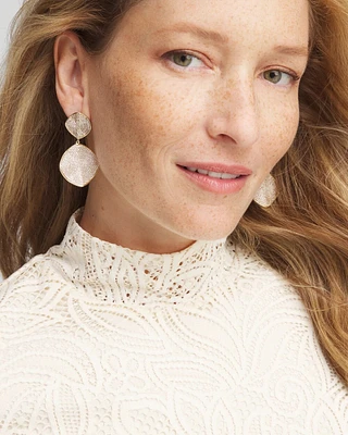 No Droop™ Gold Tone Pavé Drop Earrings