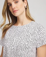 Zenergy® UPF Knit Geo-Print Dolman Top
