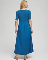 Knit Woven Mix Maxi Dress