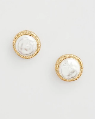 No Droop® Goldtone Pearl Earrings