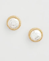 No Droop® Goldtone Pearl Earrings