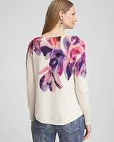 Botanical Bateau Neck Long Sleeve Sweater