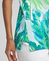 Tropical Pima Sleeveless V-Neck Tunic