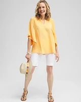 Satin Keyhole Neck Blouse