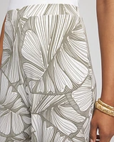 Travelers™ abstract leaf print Knit Wide-Leg Pants