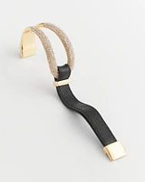 Leather Pavé Magentic Bracelet