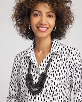SYLCA® x Chico's Black Disk Bead Statement Necklace