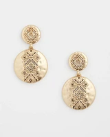 No Droop® Gold-Tone Medallion Earrings
