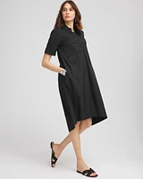 High-Low Hemmed Popover Shirtdress