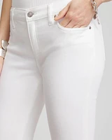 Petite No Stain Girlfriend Fray Hem Kick Flare Jeans