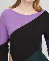 Colorblock Bateau Neck Sweater