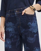 Floral Laser Print Trouser Jeans