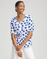 Polka-Dot Slub Short Sleeve Tee