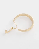 No Droop™ Gold Tone Hoop Clip-On Earrings