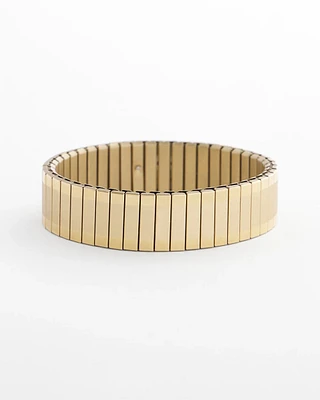 Gold Tone Stretch Watchband Bracelet