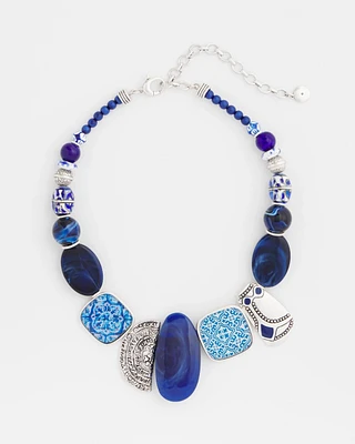 Statement Blue Bib Necklace