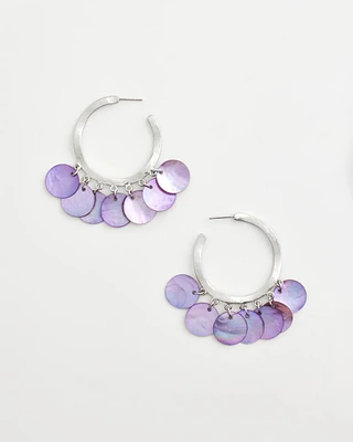 Purple Pearlescent Oyster Earrings