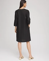 Embellished Linen Kurta Dress