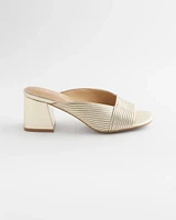 Vinia Metallic Rope Block Heels