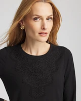 Touch of Cool™ Lace Neck Layering Tee