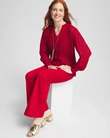 Shimmer Chiffon Pleated Blouse