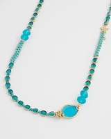 Sea Blue Single-Strand Necklace