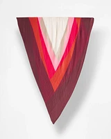 Pleated Colorblock Print Scarf