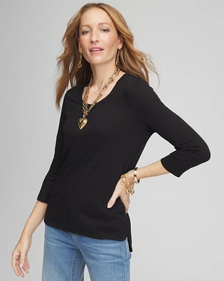 Slub 3/4-Sleeve Tee