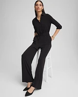 Belted Jersey Maxi Jumpsuit