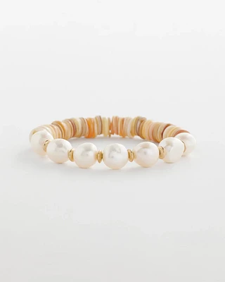 Genuine Freshwater Pearl & Shell Bracelet