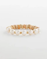Genuine Freshwater Pearl & Shell Bracelet