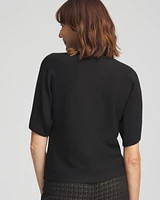 Shimmer Short Sleeve Pullover Sweater
