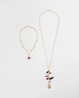 Purple Beaded Convertible Necklace