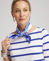 Reversible Palm Tree Print Square Neckerchief
