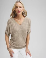 Mini Sequin Stitch Pullover Sweater