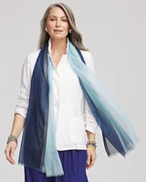 Woven Ombre Metallic Oblong Scarf