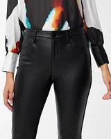 Faux Leather Front Ponte Back Pants