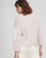 Tulle Floral Pullover Sweater