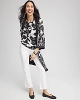 Pima Floral Bateau-Neck Tee