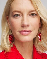 No Droop® Red Sequin Fish Earrings