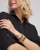 Gold Tone Stretch Watchband Bracelet